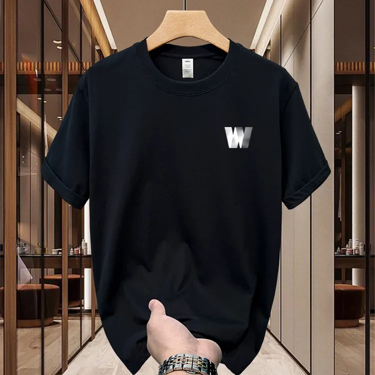 新款重磅t恤男夏季纯棉短袖印花潮流百搭个性休闲圆领半袖上衣服