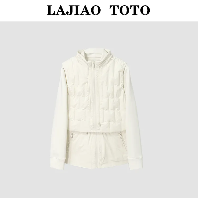 辣椒姐【昼夜柔绒】大幂幂老花二合一长袖三穿女鹅绒服外套#605080G