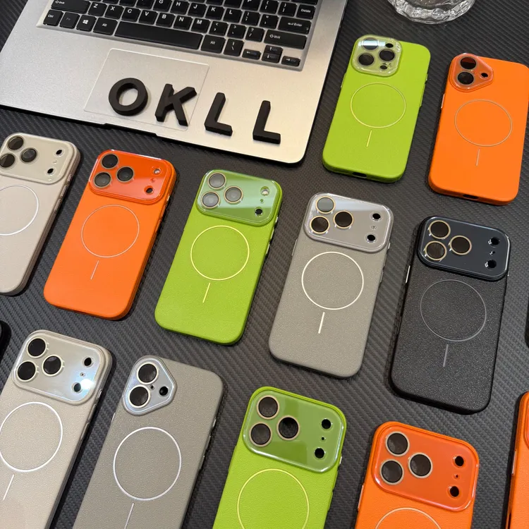 欧克里里无线充荔枝纹PC壳适用iPhone17/16手机壳苹果15/14/13/12