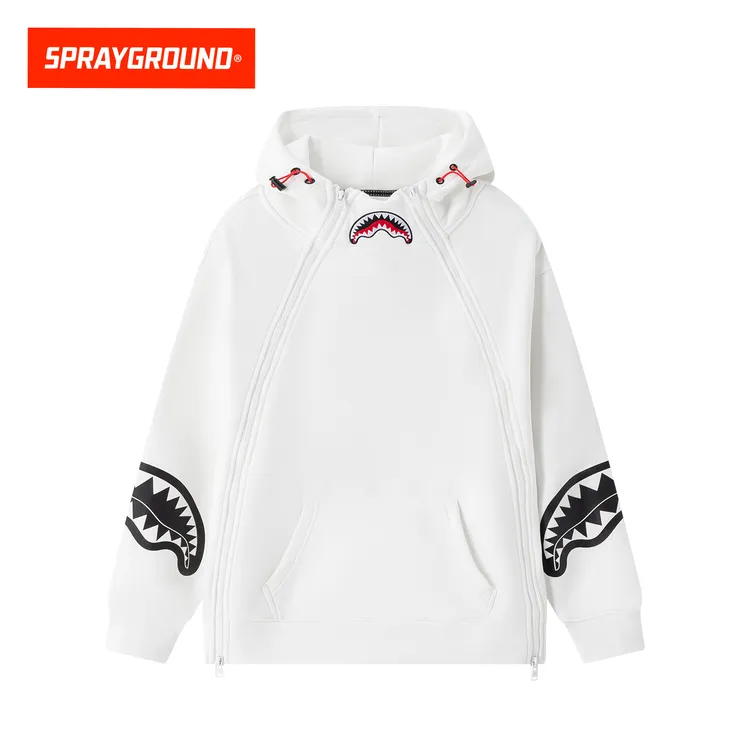 【加绒】SPRAYGROUND鲨鱼嘴连帽卫衣双拉链加厚冬季潮流XB WE143306