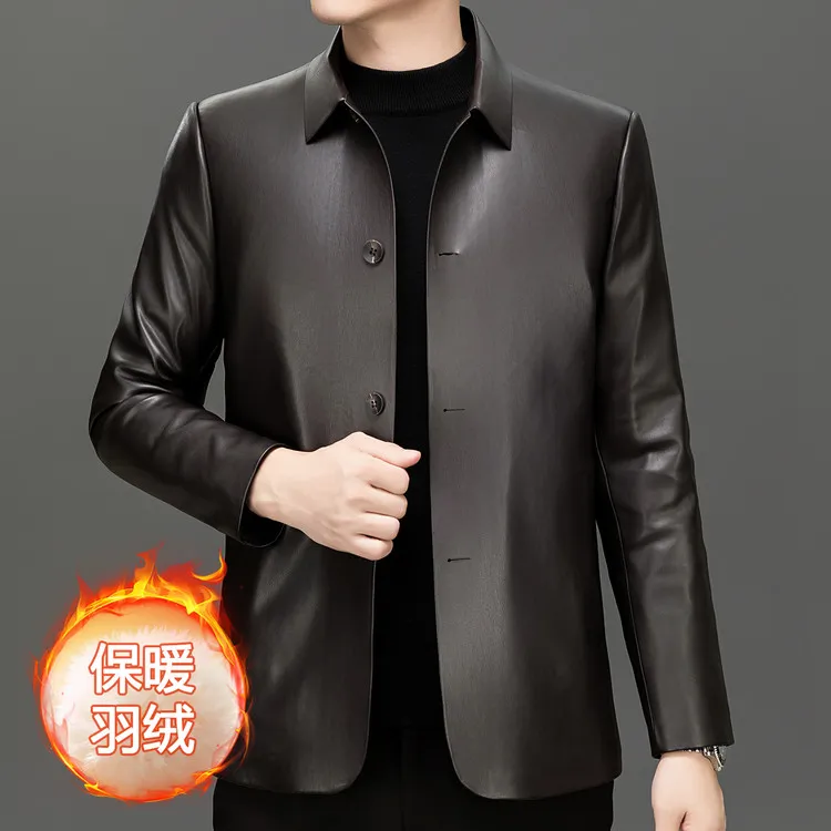 男士保暖 羽绒皮衣 无痕压胶+无缝工艺