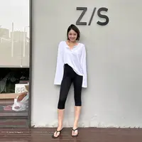 LEDIM WANG白标/轻薄塑形六分薄款鲨鱼裤女2025秋新款黑色打底裤