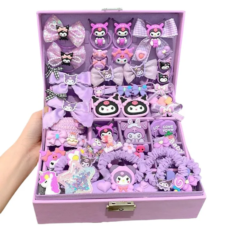 3周岁以上化妆生日礼物礼盒发饰新年头饰品的公主玩具儿童首饰盒