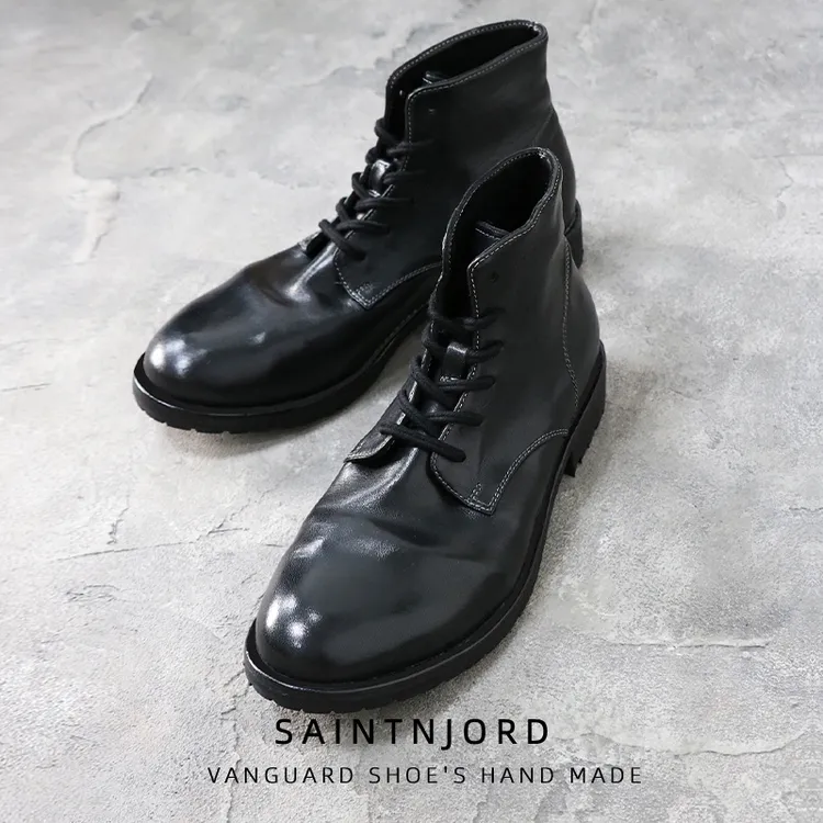 马皮马丁靴褶皱质感复古水洗高帮男士皮靴休闲皮鞋短靴皮底