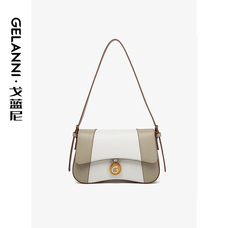 GLN2460639杏白 GELANNI真皮高定沙漏包