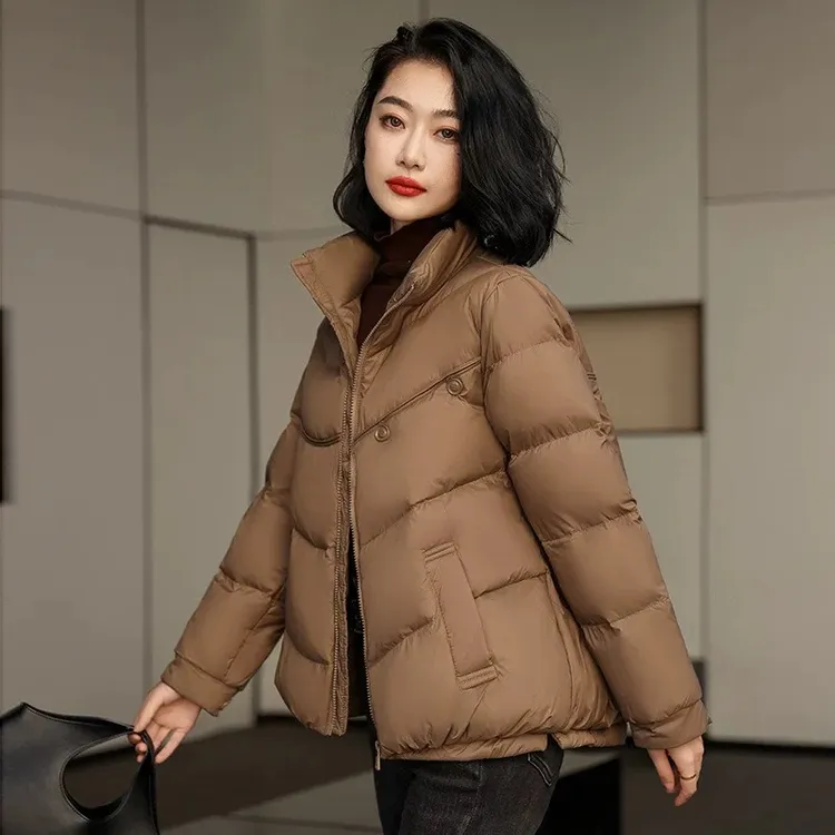 2025年新款白鸭绒羽绒服女款轻薄款