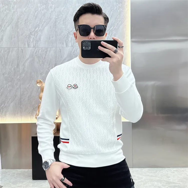 卫衣男士2025秋季新款个性修身帅气圆领百搭长袖T恤休闲打底衫潮