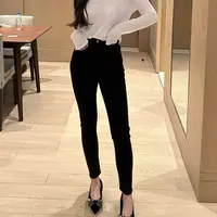 秋冬新款显瘦高腰百搭小脚裤  秋冬新款显瘦高腰百搭小脚裤 