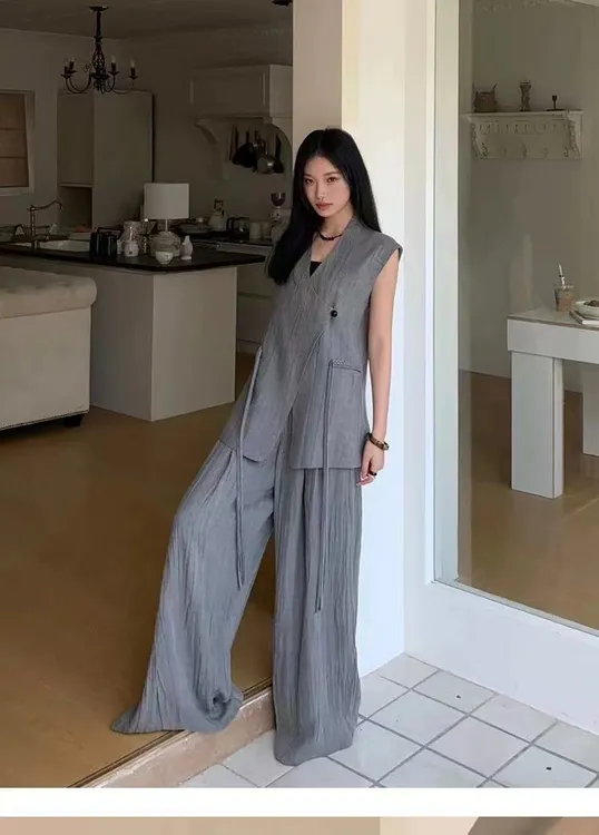 C1-2.3.4 气质阔腿套装-冯丽丽
