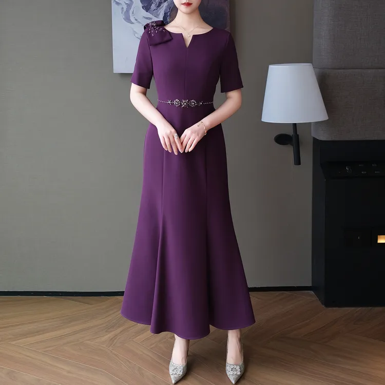 高级感夏季新款修身显瘦礼服裙气质名媛风婚宴时尚高端长款鱼尾裙