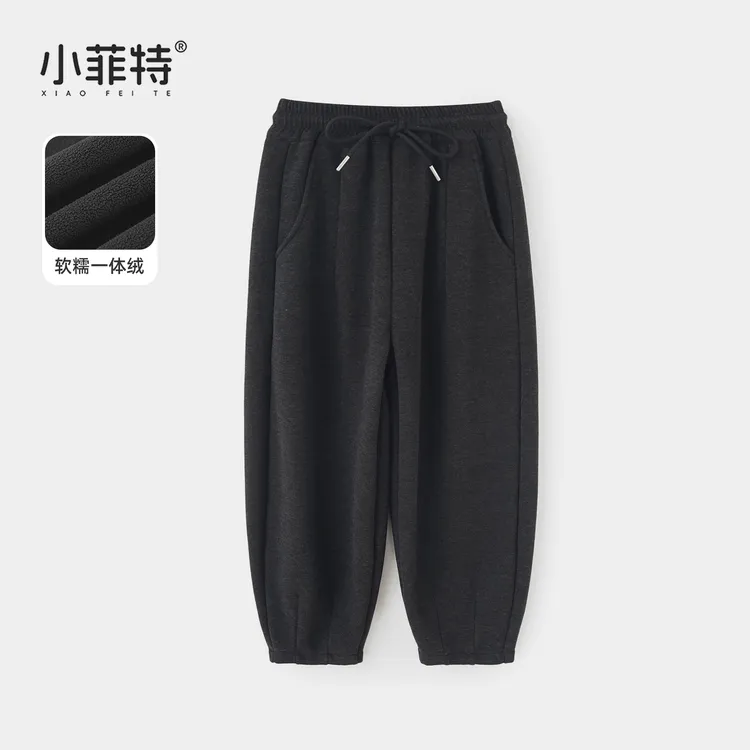 小菲特女童冬装加绒卫裤中大童保暖长裤儿童加厚休闲裤HNKD56951