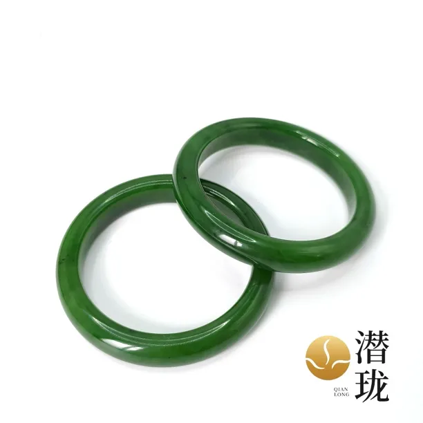 【潜珑】BSY-2801和田玉碧玉手镯满绿高品质多样性拍一发一