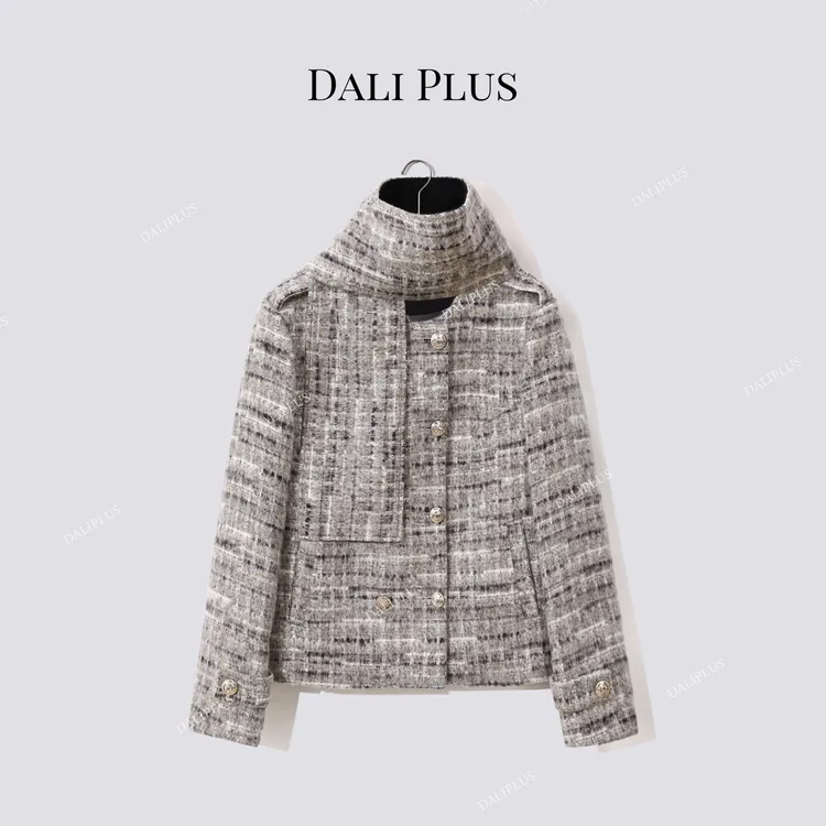 DALI PLUS“围巾两件套95鹅绒”肩章有腔调保暖羽绒服-D5SS7342