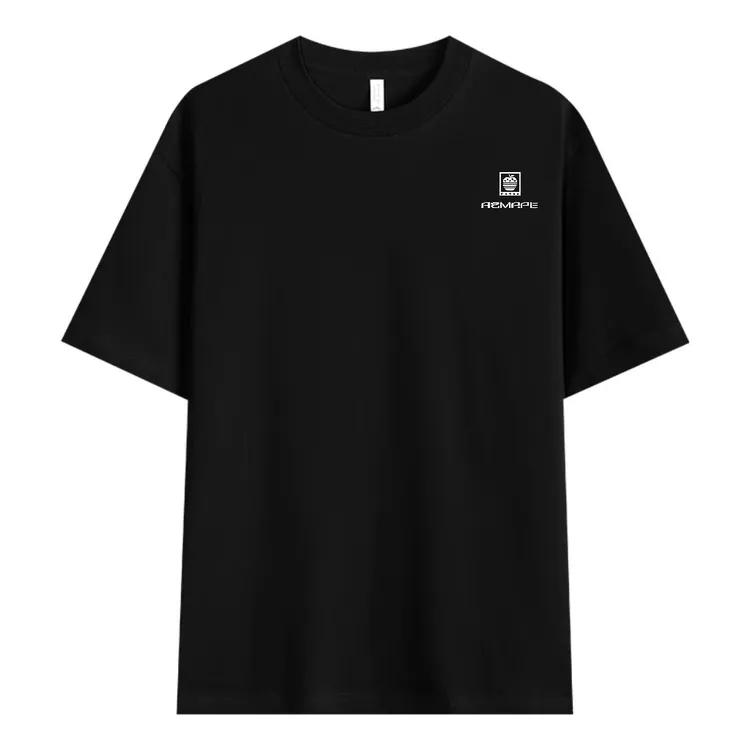 美国苹果潮流潮款黑色男生短袖夏季印花休闲半袖男士T恤-硅胶苹果