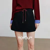【王雪糕专属】初语棉质MIU系短裙运动卫衣裙短款半身裙8530002