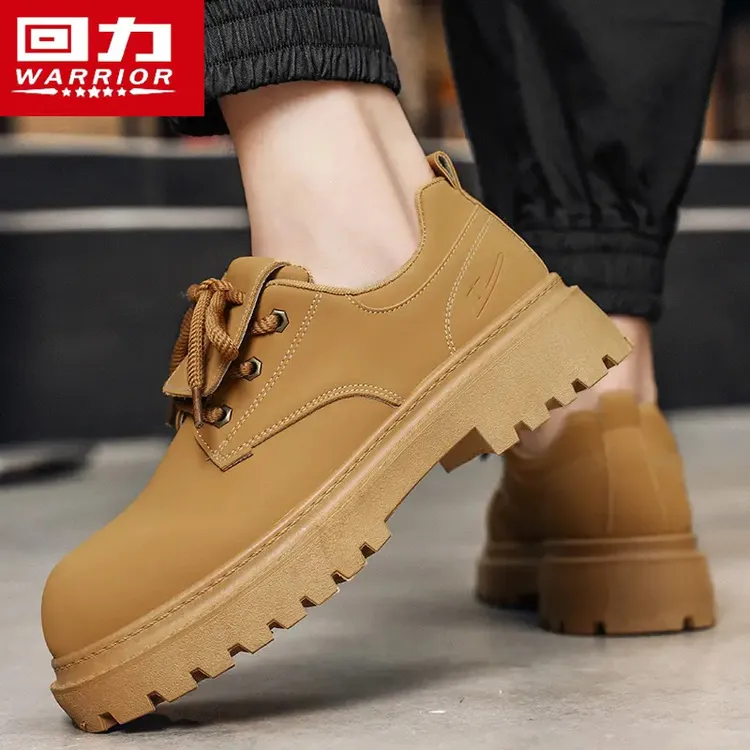 回力德比鞋秋季新款男士休闲百搭大头鞋厚底工装英伦风低帮马丁靴