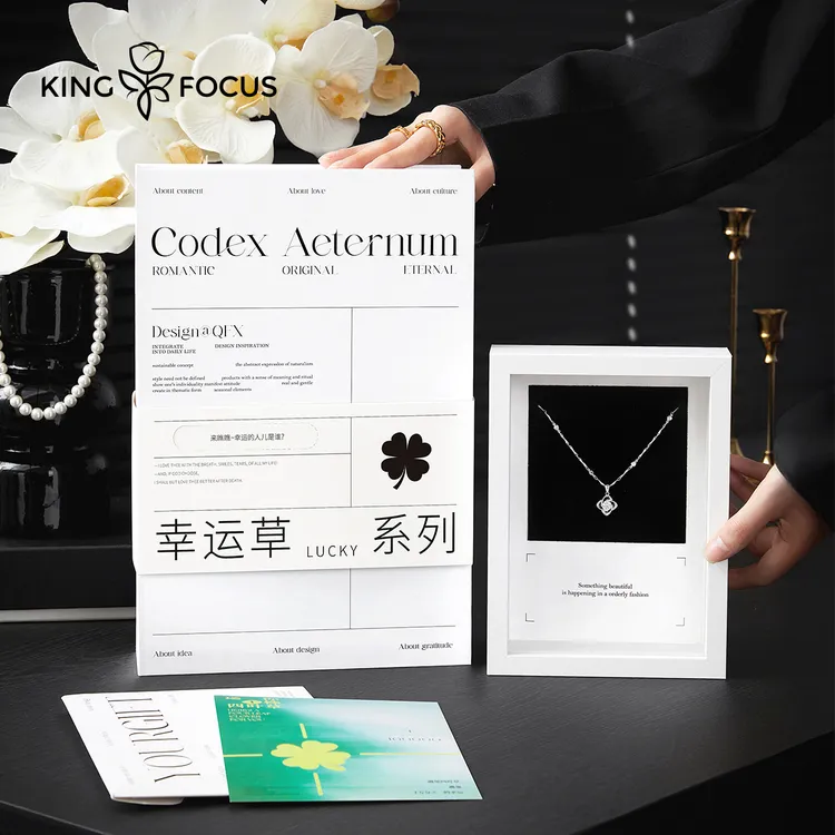 吊坠足银锆石 永恒典籍幸运草项链女送女朋友生日礼物女生礼盒