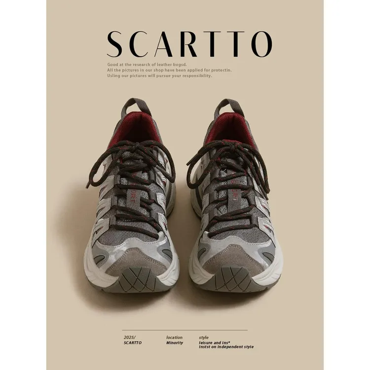 【CREW KNOW官方正品】小众版户外厚底老爹鞋女2025秋冬款百搭透气