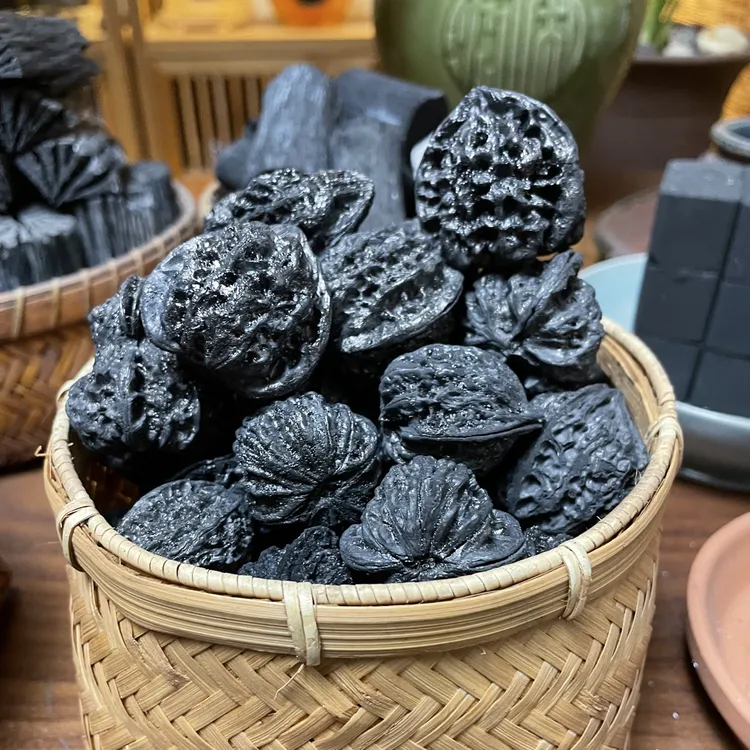 【煮茶专用炭】核桃碳文玩核桃炭果木橄榄炭乌榄碳无烟炭围炉炭烤肉