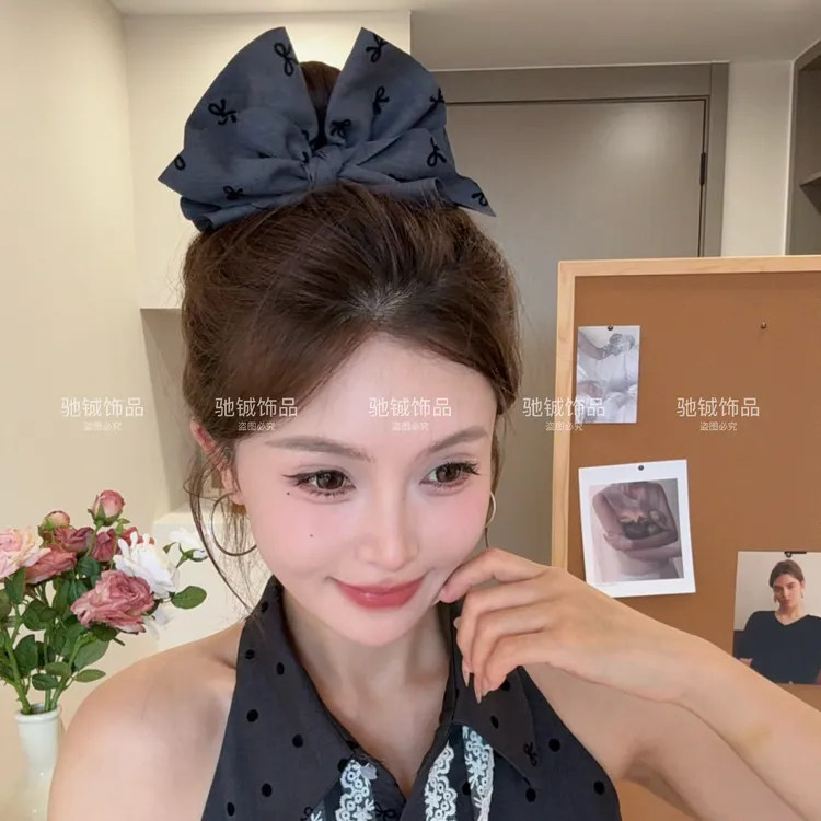 韩系格蕾～超大号蝴蝶结丸子夹在逃公主必备甜美减龄高马尾固定器