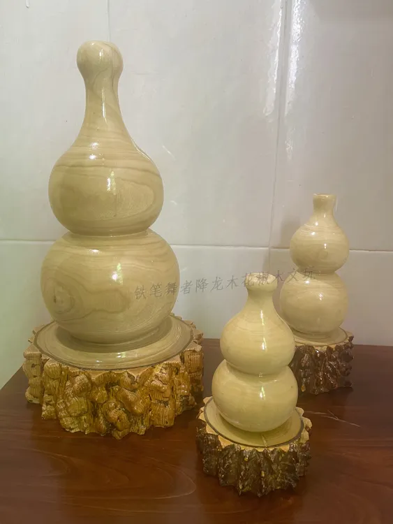 花椒木降龙木大小葫芦文玩客厅办公室玄关桌面摆件收藏手把件正品