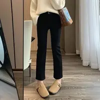 牛仔裤女2025秋季新款高腰显瘦百搭大码修身弹力烟管直筒九分裤子