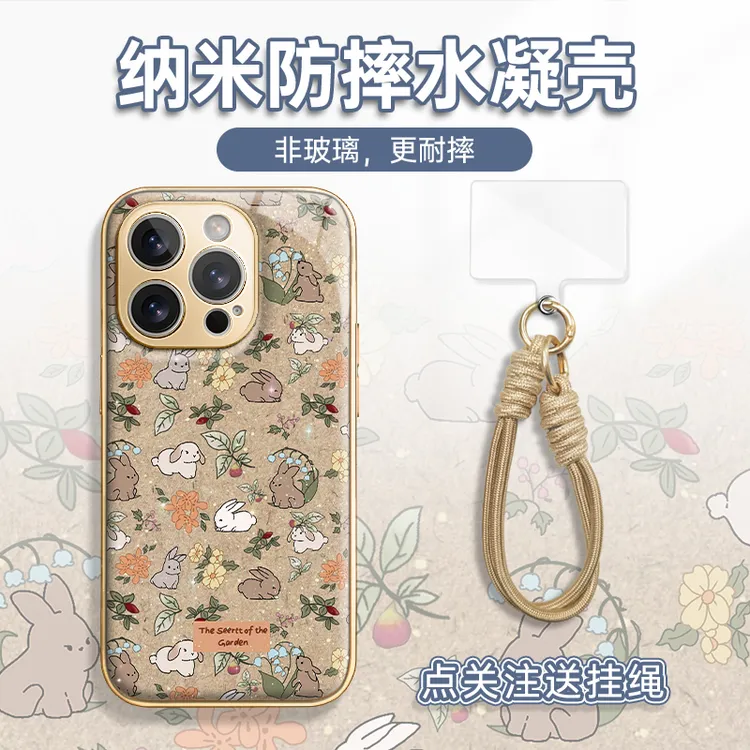 适用于苹果17/16/华为/vivo/OPPO潮流学生金属漆水凝手机壳AM0798