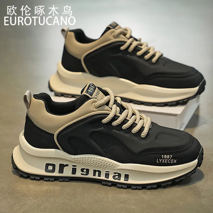 欧伦啄木鸟EUROTUCANO男鞋秋季新款休闲老爹鞋子男款时尚软底潮鞋