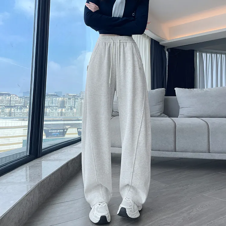 云感梧桐裤2025秋新休闲垂感宽松阔腿裤女慵懒百搭显瘦2554