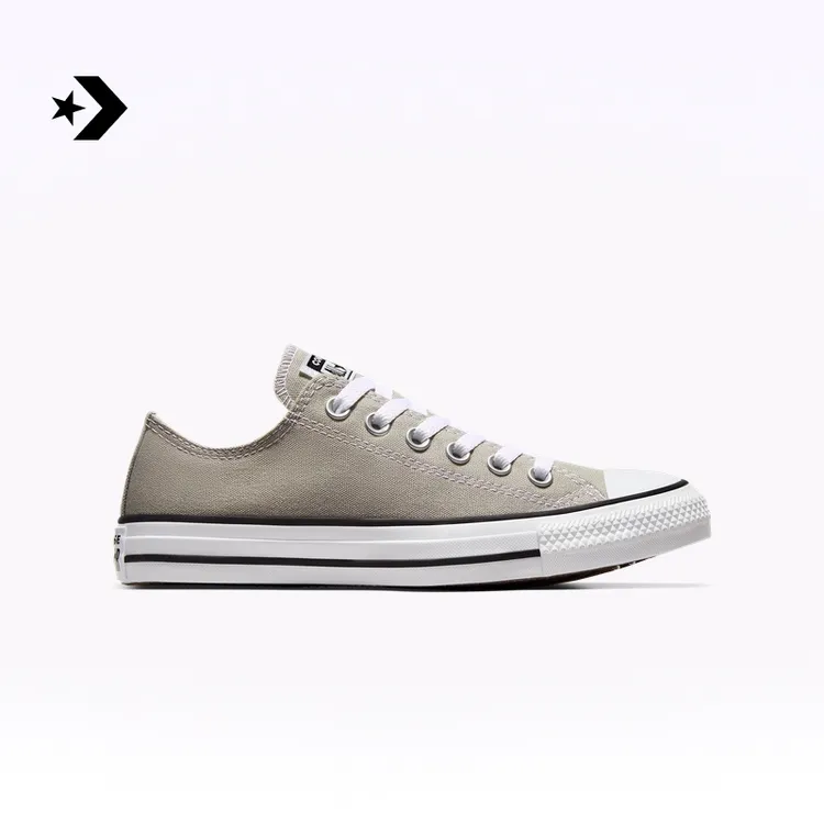 匡威AllStar男女运动低帮帆布鞋云雾灰灰色CONVERSE A06565C