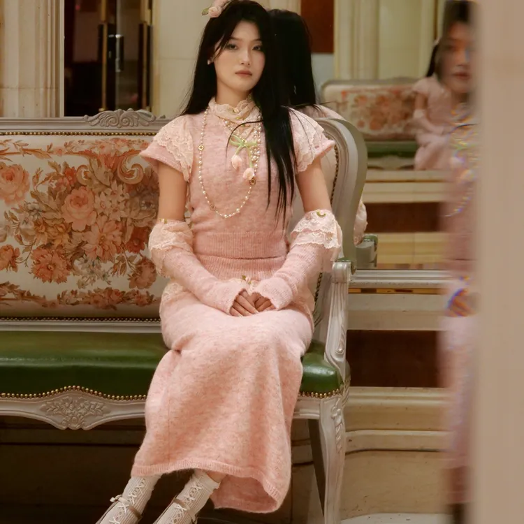 仙子秋冬季环保毛温柔风气质韩版显瘦小香风百搭外套