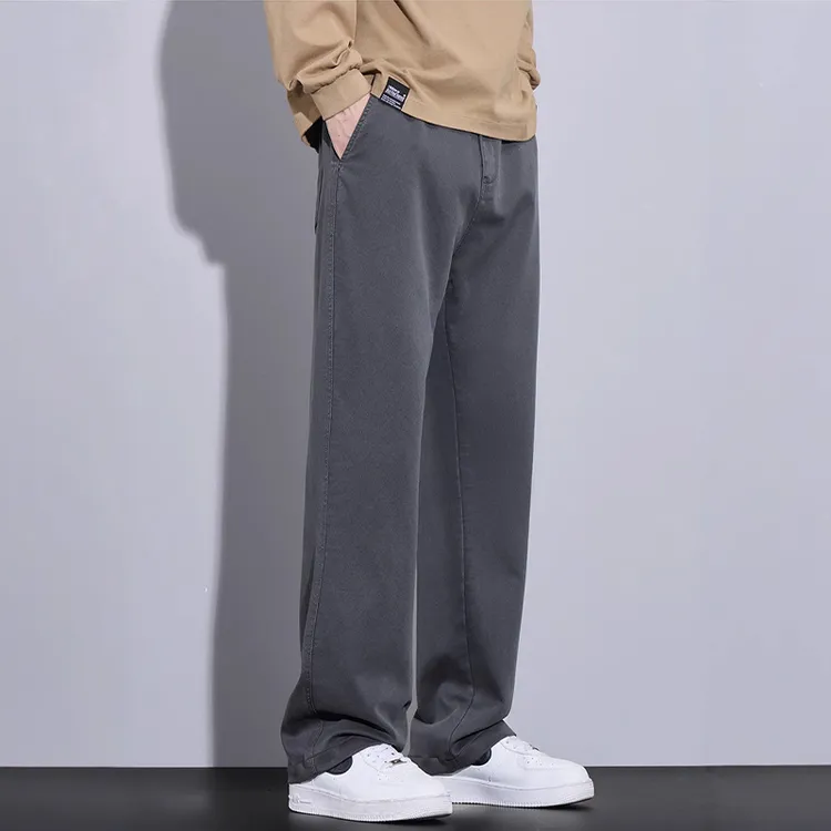 【专柜品质】夏季垂感宽松直筒商务休闲男士百搭长裤牛仔裤休闲裤