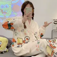 秋冬新款珊瑚绒派大星甜美可爱时尚家居服睡衣长袖长裤套装女 02