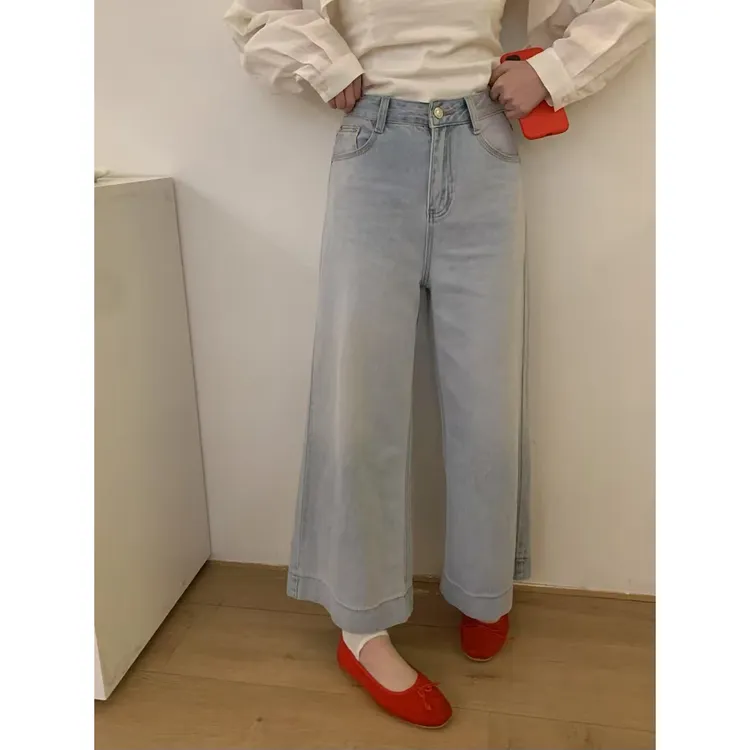 四面弹阔腿阔腿显瘦修身版型百搭四面弹小个子超适合牛仔裤