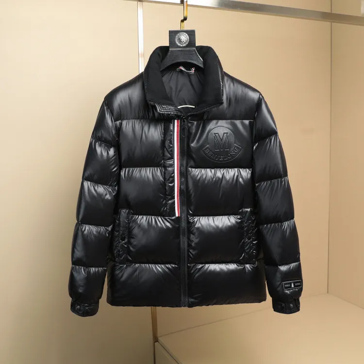 BOTEMER/比提米尔欧洲站加厚潮流立领亮面羽绒服男士冬季字母外套