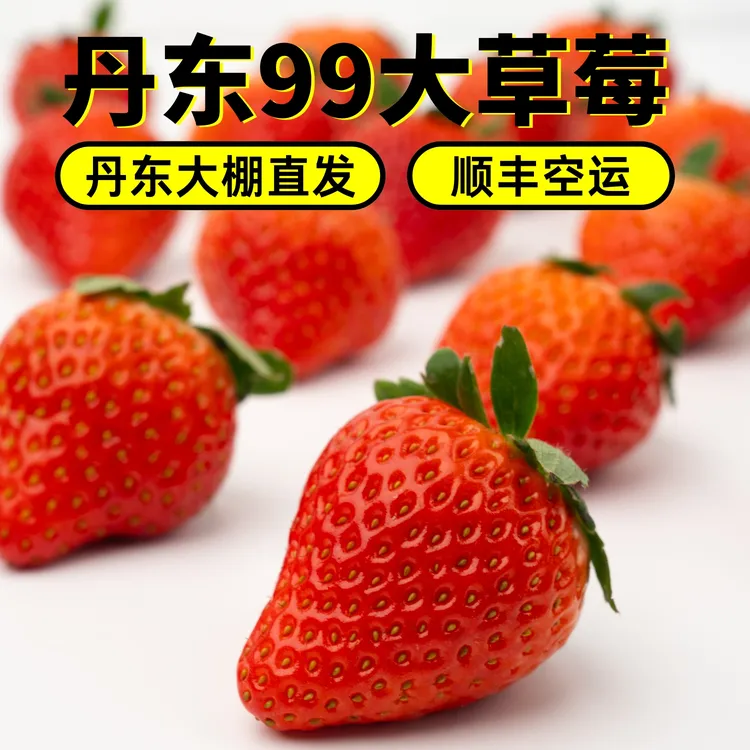 丹东草莓当季现摘新鲜99大草莓奶油九九红颜东港水果礼盒顺丰包邮