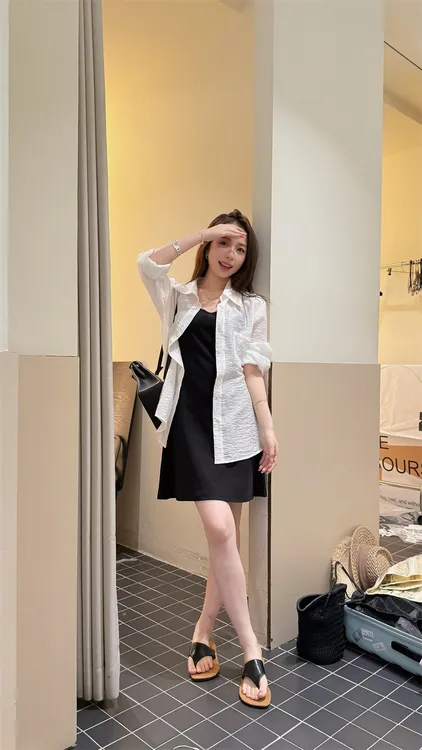 YPP!【智性松弛】复古肌理感宽松长袖衬衫休闲别致内外叠穿百搭