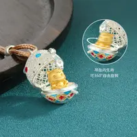 吊坠足银 福瑞足银吊坠【十二生肖款】美开乐镂空灵动掐丝纯银吊坠