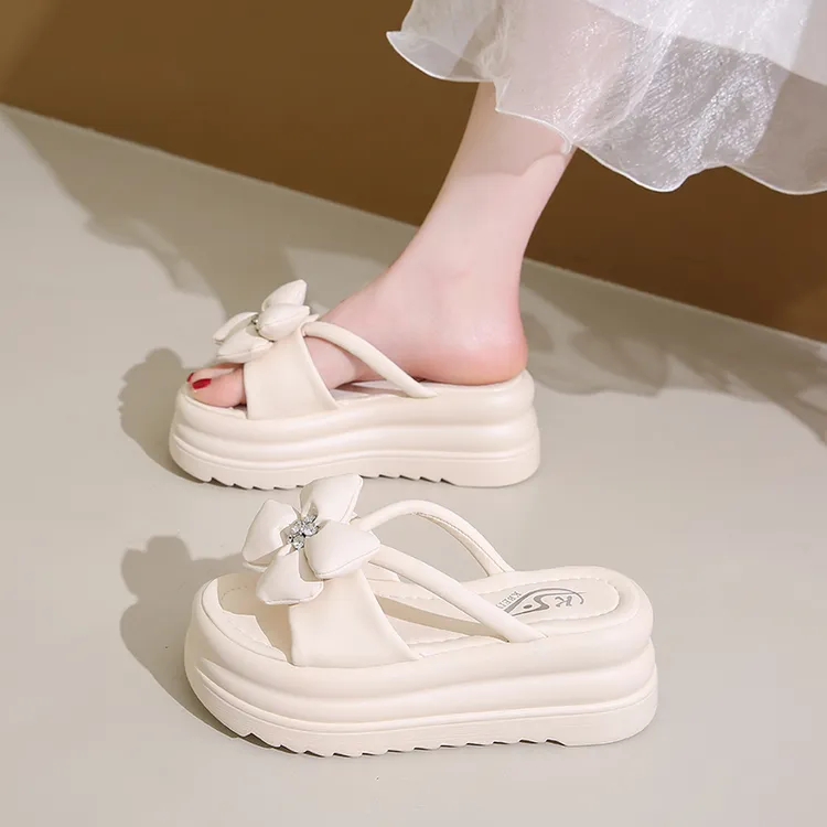 小码33增高厚底拖鞋女小香风2025夏季新款ins百搭配裙子松糕凉拖