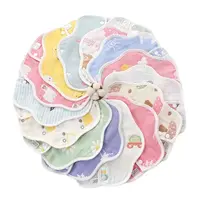 婴儿纯棉6层纱布口水巾3四季适用发6条（不挑色）