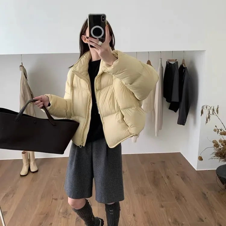 XINYIGE女2025冬季新款羽绒服立领白鸭绒泡芙羽绒服（团购已开价）