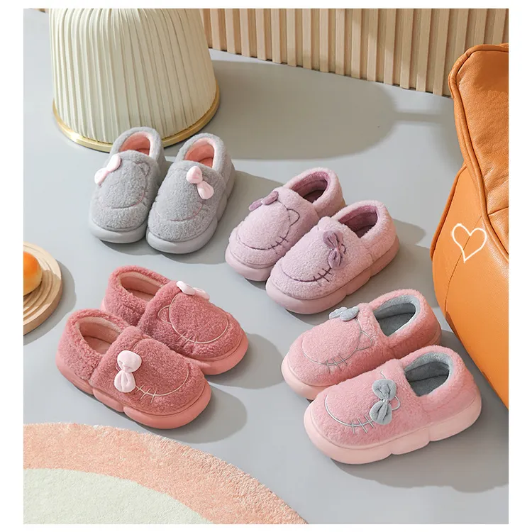 软底包跟防滑保暖加绒增高厚底棉拖鞋毛绒毛拖秋冬季冬天后跟加厚