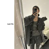 星点冷银 休闲风慵懒风时尚韩版时尚针织套装25913