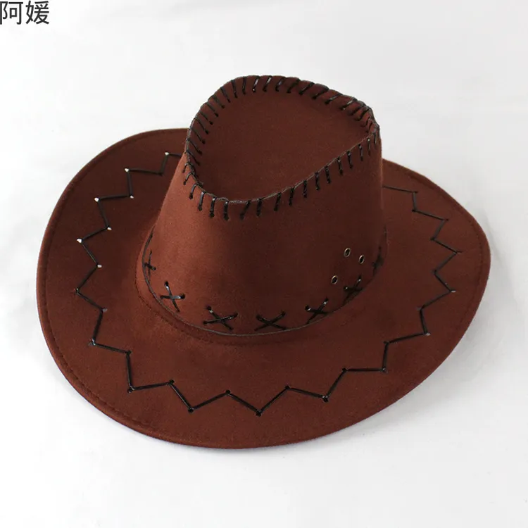 男女牛仔帽防晒遮阳帽草原遮阳帽西部牛仔帽情侣大檐新疆礼666