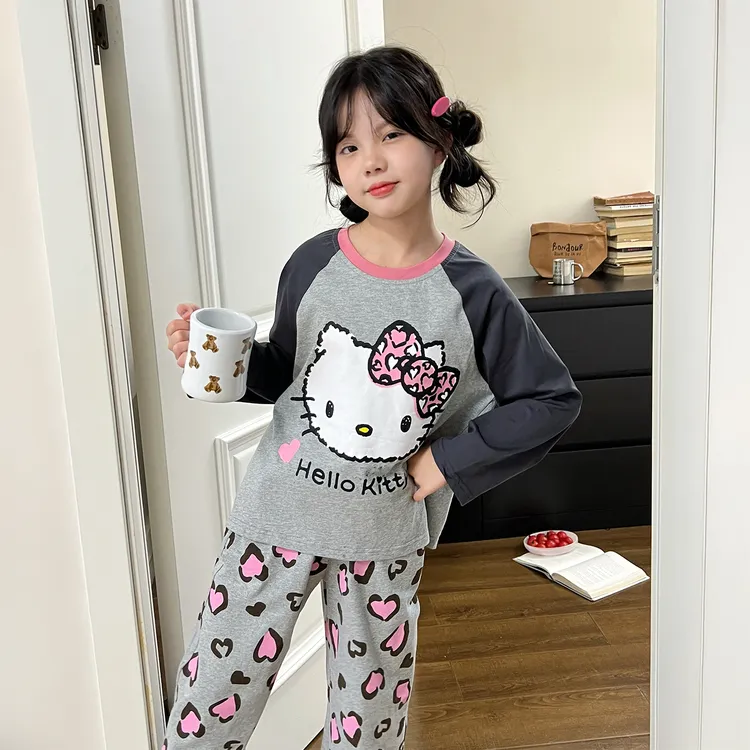 云感纯棉儿童家居服2025新款女孩秋季韩系长袖套装女童超好看睡衣
