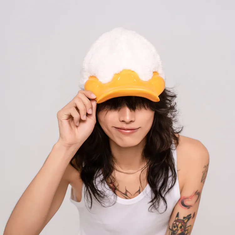 KOOKi怪作 25FW “鸭鸭帽” 2025新款 创意潮流秋冬款毛绒鸭舌帽