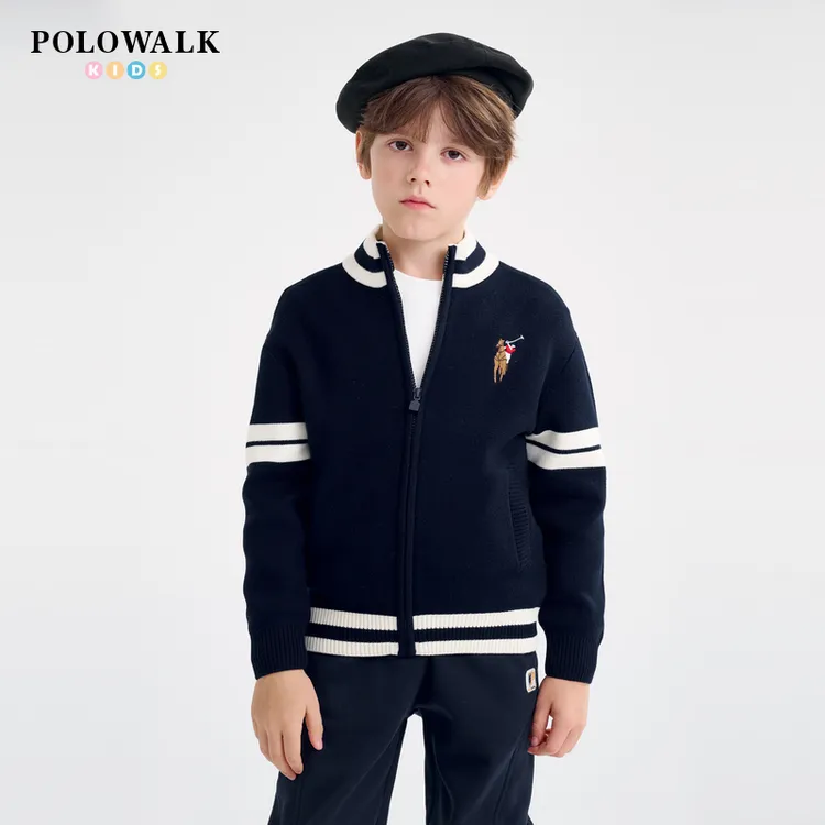 POLOWALK新品2025秋季男童线衫开衫A4RW432C0821