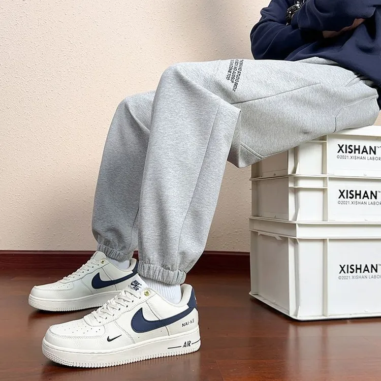 特大码束脚工装长裤男装春秋季休闲新款潮流美式加大宽松运动卫裤