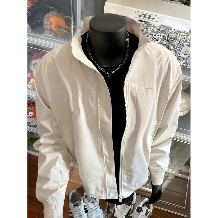 美式教练三防飞行夹克男款秋季高级感痞帅立领工装外套机车棒球服