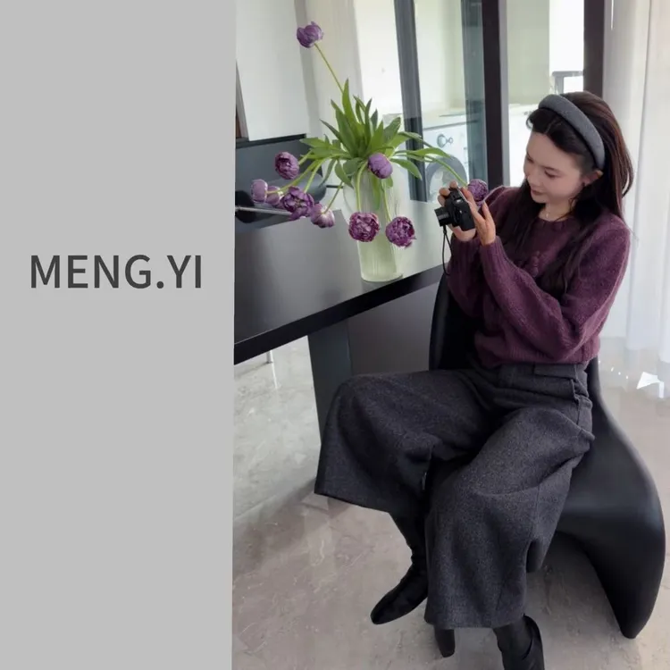 MENG.YI厚实手工球球软糯套头毛衣5458